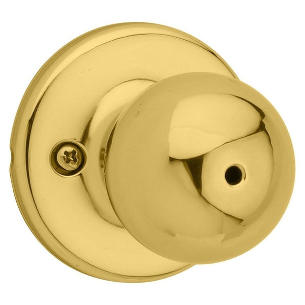 Kwikset Kwikset Polo Polished Brass Privacy Knob Right or Left Handed 93001-873 - main